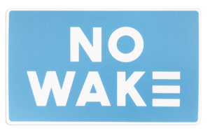 Blue No Wake Sticker