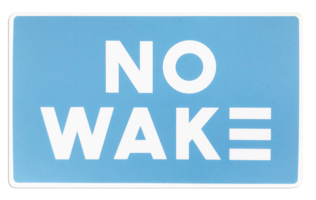 Blue No Wake Sticker