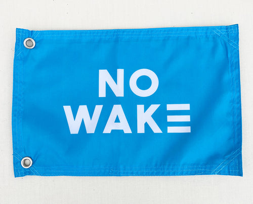 Blue No Wake Flag
