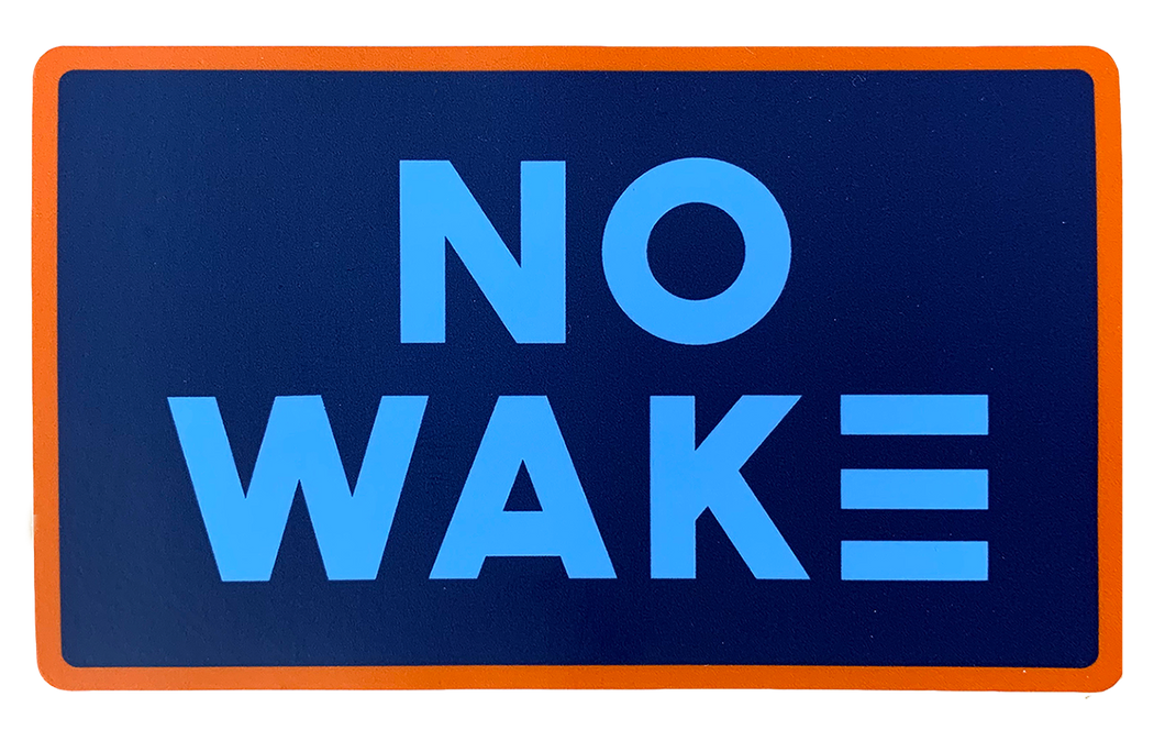 Navy Tri-Color No Wake Sticker