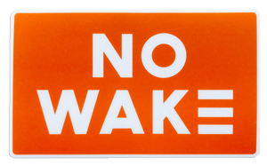 Orange No Wake Sticker
