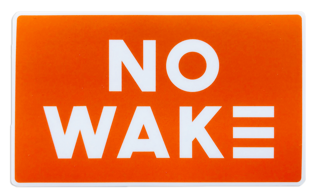 Orange No Wake Sticker