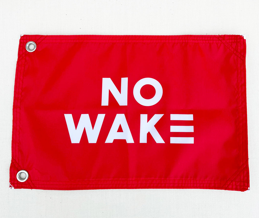 Red No Wake Flag